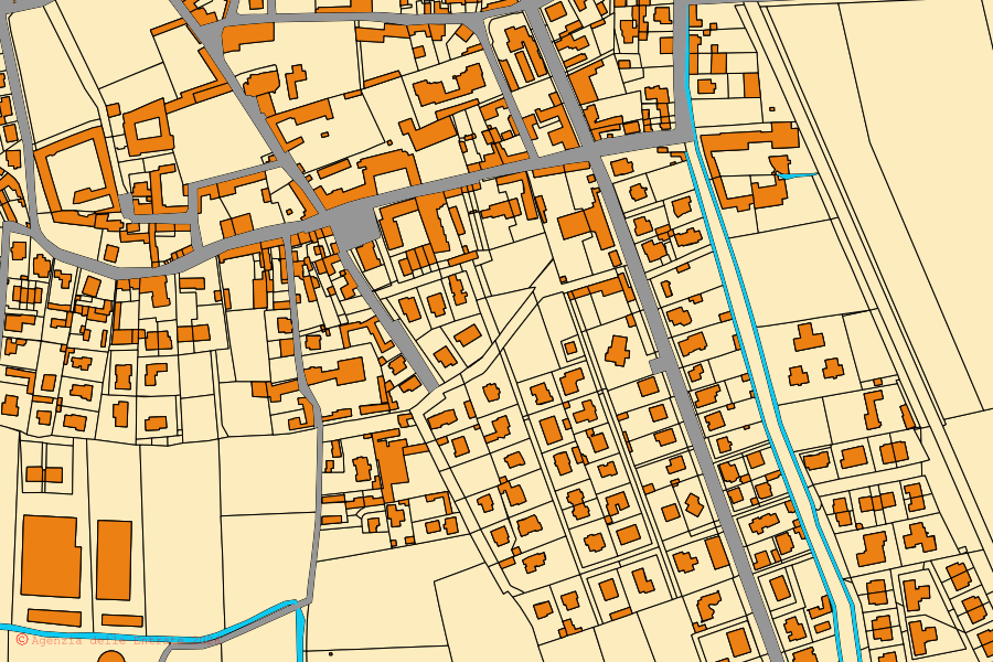 Mappa catastale del centro di Caltignaga: particelle e fabbricati, cartografia Agenzia delle Entrate