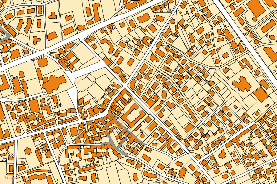Mappa catastale del centro di Calusco d'Adda: particelle e fabbricati, cartografia Agenzia delle Entrate