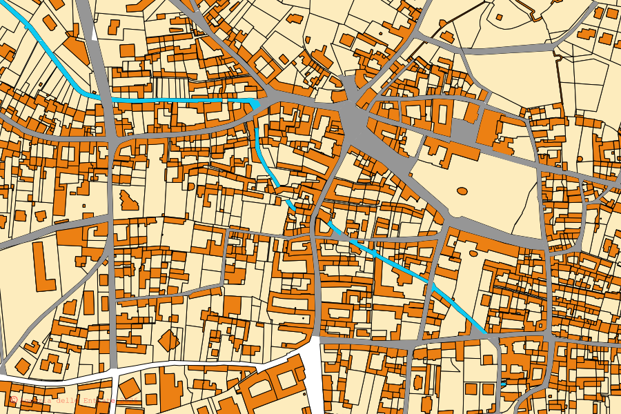 Mappa catastale del centro di Caluso: particelle e fabbricati, cartografia Agenzia delle Entrate