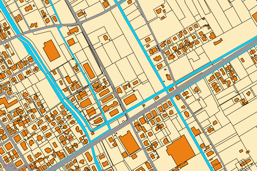 Mappa catastale del centro di Camaiore: particelle e fabbricati, cartografia Agenzia delle Entrate