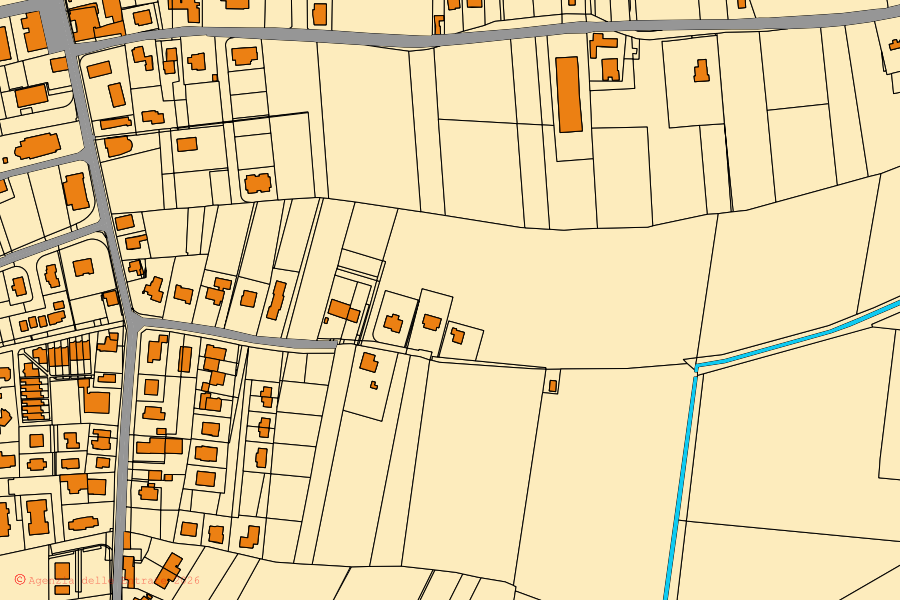 Mappa catastale del centro di Campodoro: particelle e fabbricati, cartografia Agenzia delle Entrate