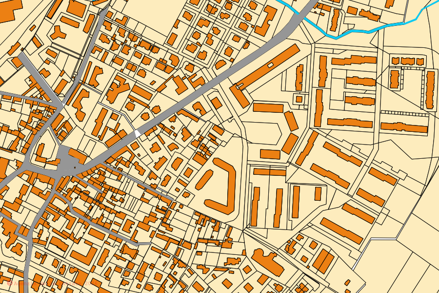 Mappa catastale del centro di Candiolo: particelle e fabbricati, cartografia Agenzia delle Entrate