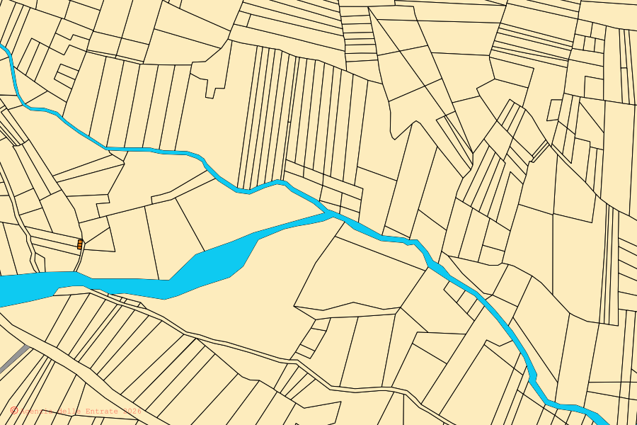 Mappa catastale del centro di Cantalupo nel Sannio: particelle e fabbricati, cartografia Agenzia delle Entrate