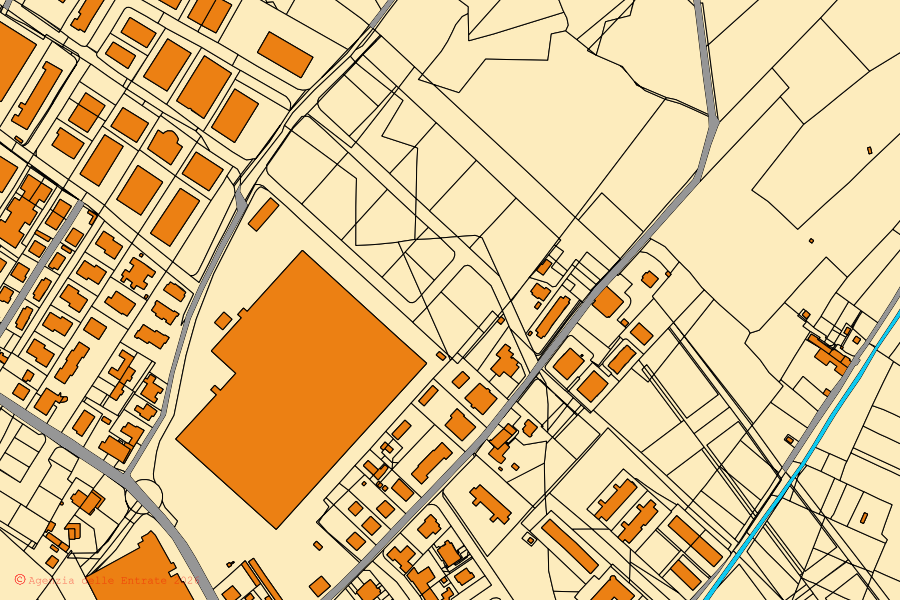 Mappa catastale del centro di Capannoli: particelle e fabbricati, cartografia Agenzia delle Entrate