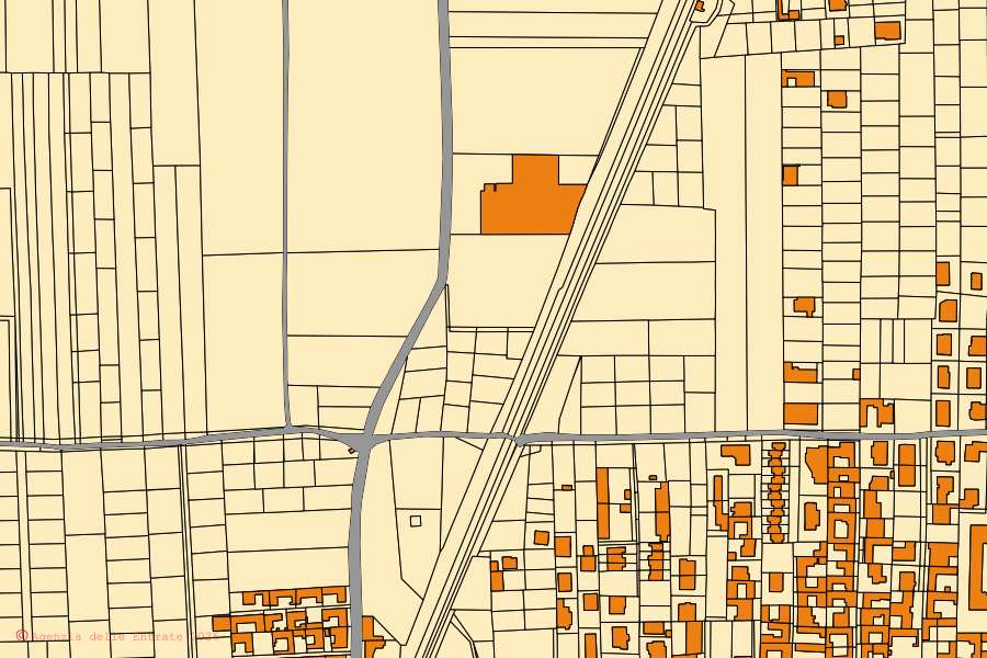 Mappa catastale del centro di Capodrise: particelle e fabbricati, cartografia Agenzia delle Entrate