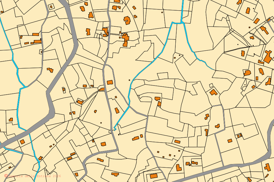 Mappa catastale del centro di Capoliveri: particelle e fabbricati, cartografia Agenzia delle Entrate