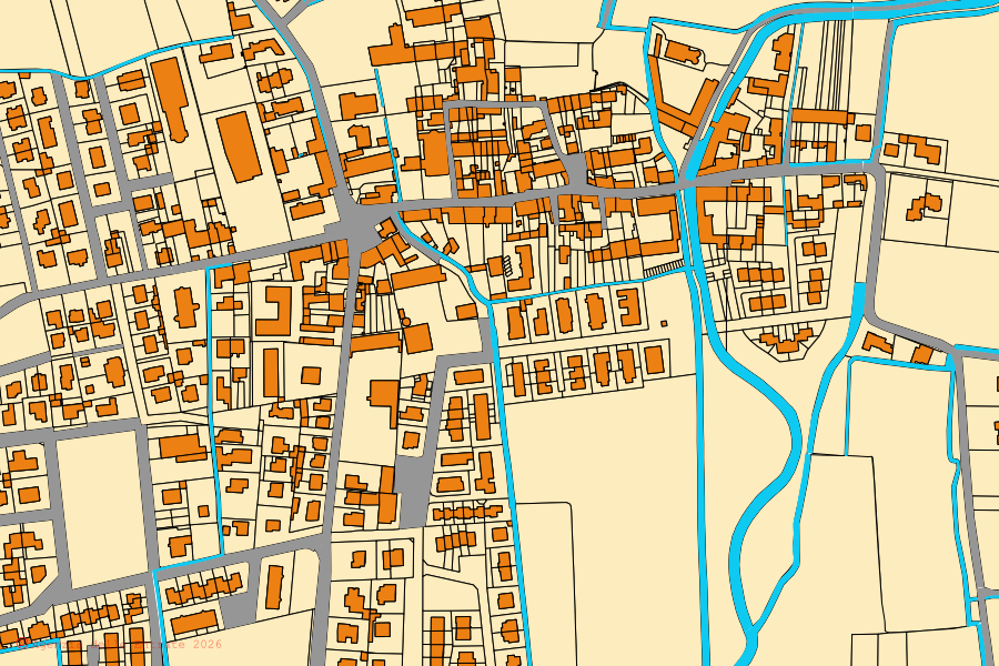 Mappa catastale del centro di Capralba: particelle e fabbricati, cartografia Agenzia delle Entrate