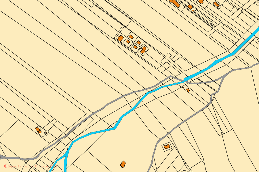 Mappa catastale del centro di Cardedu: particelle e fabbricati, cartografia Agenzia delle Entrate