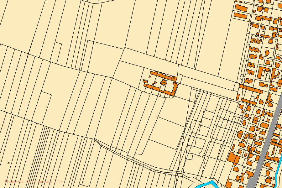 Mappa catastale del centro di Carignano: particelle e fabbricati, cartografia Agenzia delle Entrate