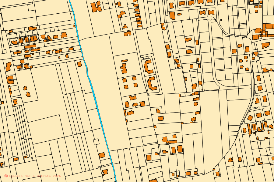 Mappa catastale del centro di Carini: particelle e fabbricati, cartografia Agenzia delle Entrate