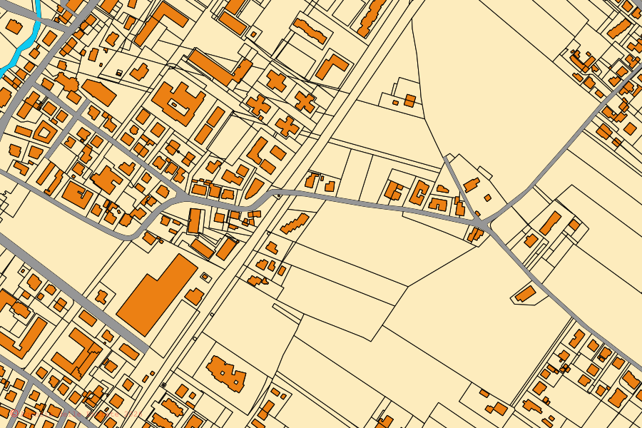 Mappa catastale del centro di Cartoceto: particelle e fabbricati, cartografia Agenzia delle Entrate