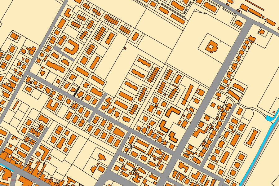 Mappa catastale del centro di Castel Bolognese: particelle e fabbricati, cartografia Agenzia delle Entrate