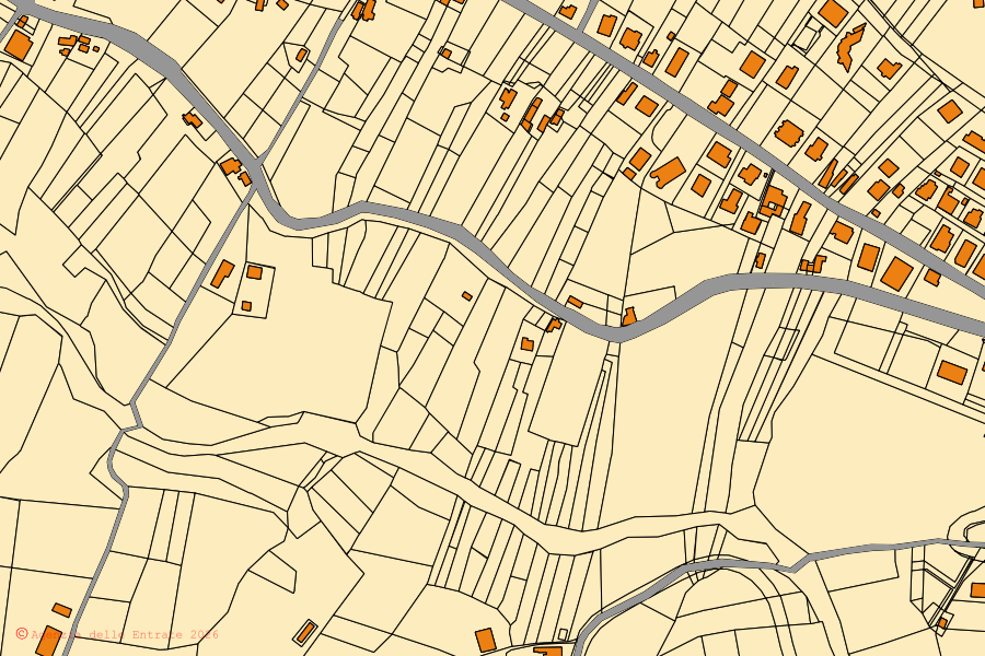 Mappa catastale del centro di Castel Frentano: particelle e fabbricati, cartografia Agenzia delle Entrate