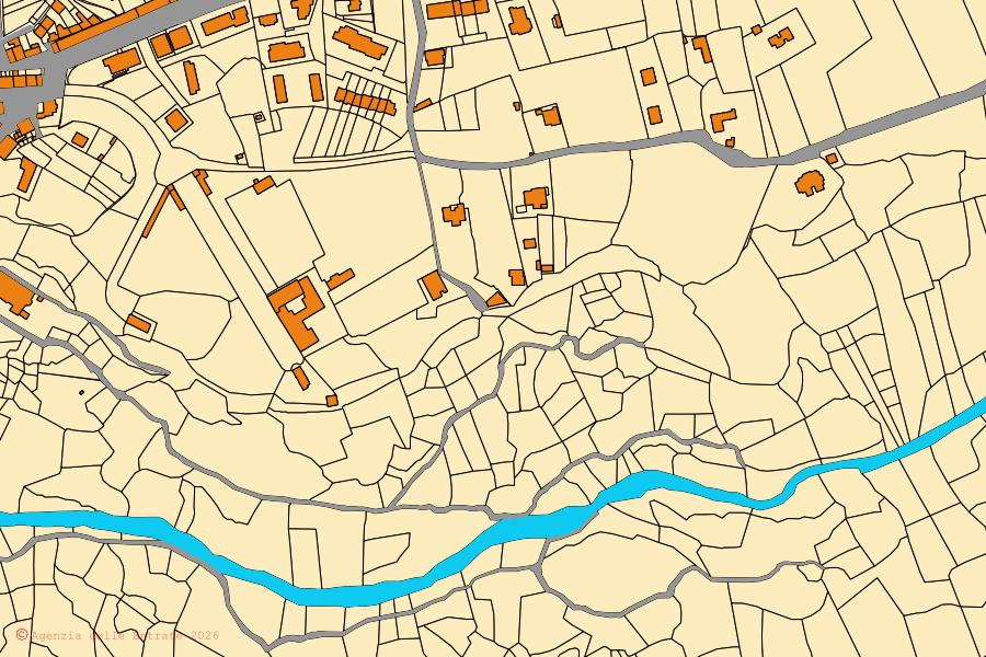 Mappa catastale del centro di Castel Sant'Elia: particelle e fabbricati, cartografia Agenzia delle Entrate