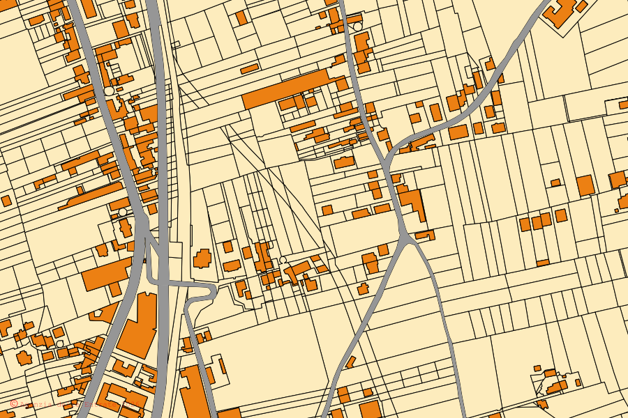 Mappa catastale del centro di Castellammare di Stabia: particelle e fabbricati, cartografia Agenzia delle Entrate