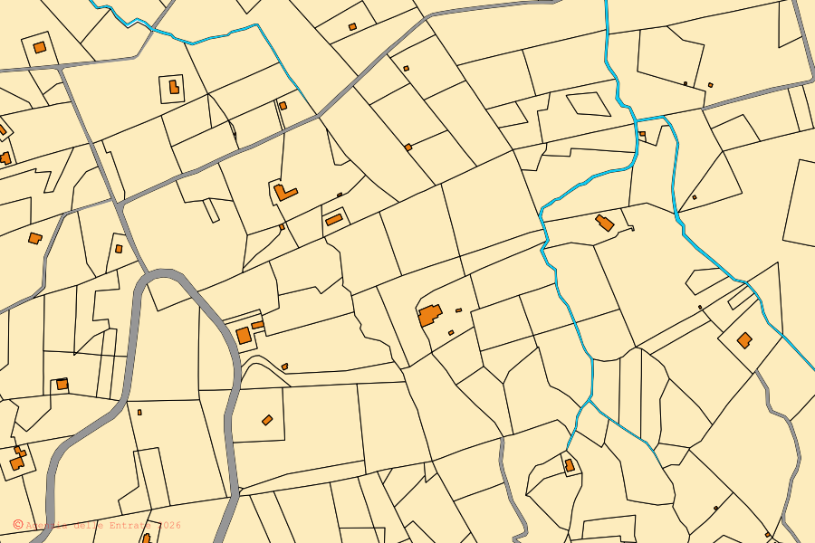 Mappa catastale del centro di Castellina Marittima: particelle e fabbricati, cartografia Agenzia delle Entrate