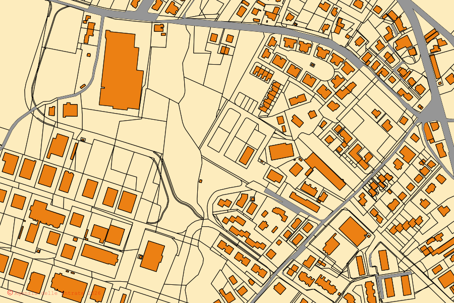 Mappa catastale del centro di Castiglion Fiorentino: particelle e fabbricati, cartografia Agenzia delle Entrate