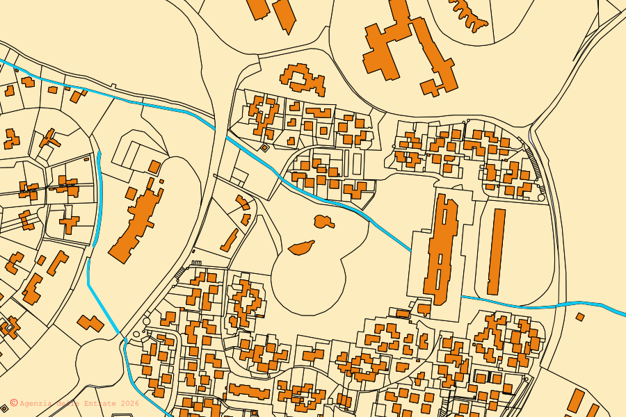 Mappa catastale del centro di Castiglione della Pescaia: particelle e fabbricati, cartografia Agenzia delle Entrate