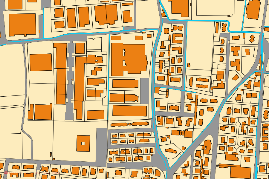 Mappa catastale del centro di Castrezzato: particelle e fabbricati, cartografia Agenzia delle Entrate