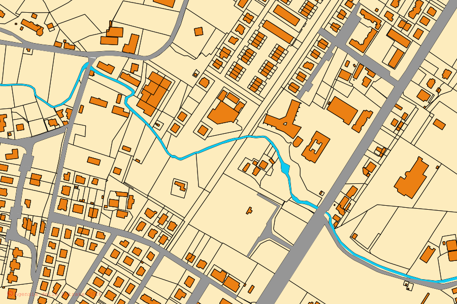 Mappa catastale del centro di Castrocaro Terme e Terra del Sole: particelle e fabbricati, cartografia Agenzia delle Entrate