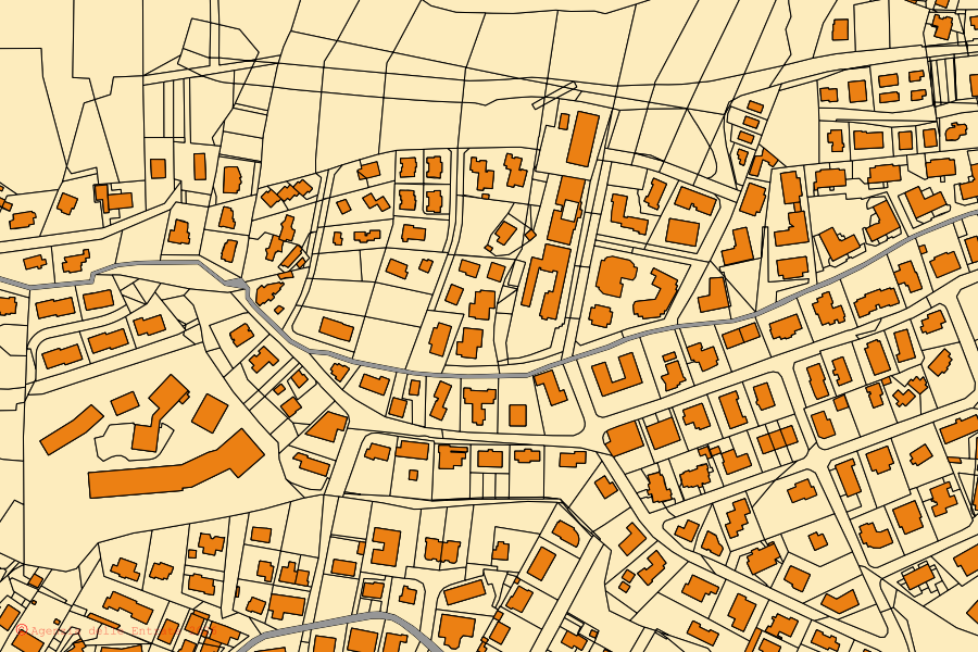 Mappa catastale del centro di Castrolibero: particelle e fabbricati, cartografia Agenzia delle Entrate