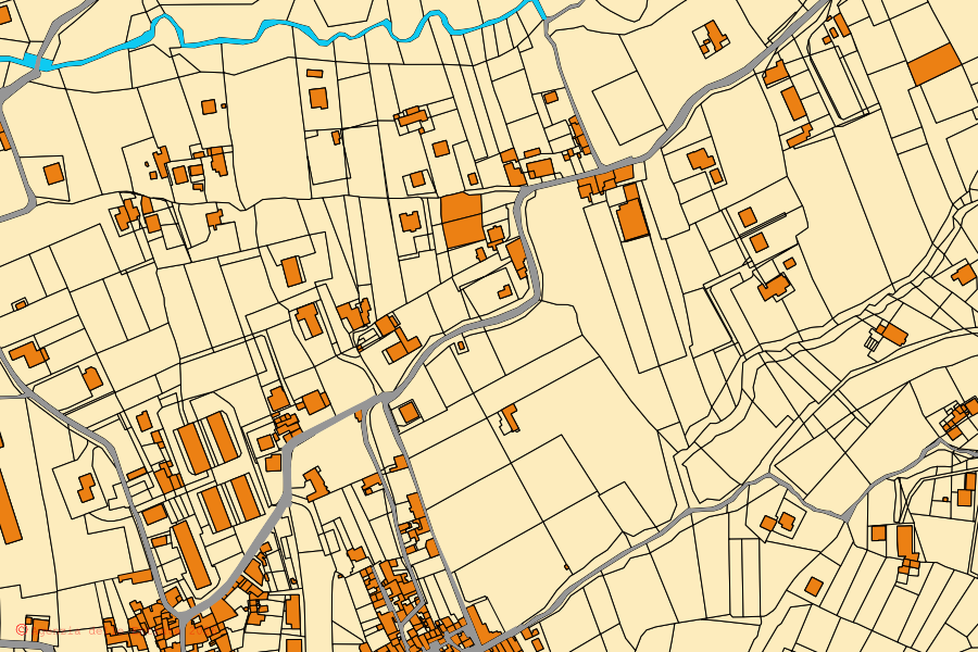 Mappa catastale del centro di Cava de' Tirreni: particelle e fabbricati, cartografia Agenzia delle Entrate