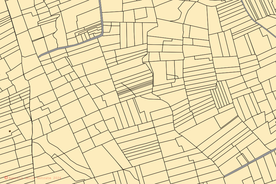 Mappa catastale del centro di Cavaglietto: particelle e fabbricati, cartografia Agenzia delle Entrate