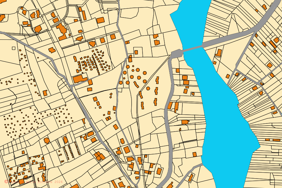 Mappa catastale del centro di Centola: particelle e fabbricati, cartografia Agenzia delle Entrate
