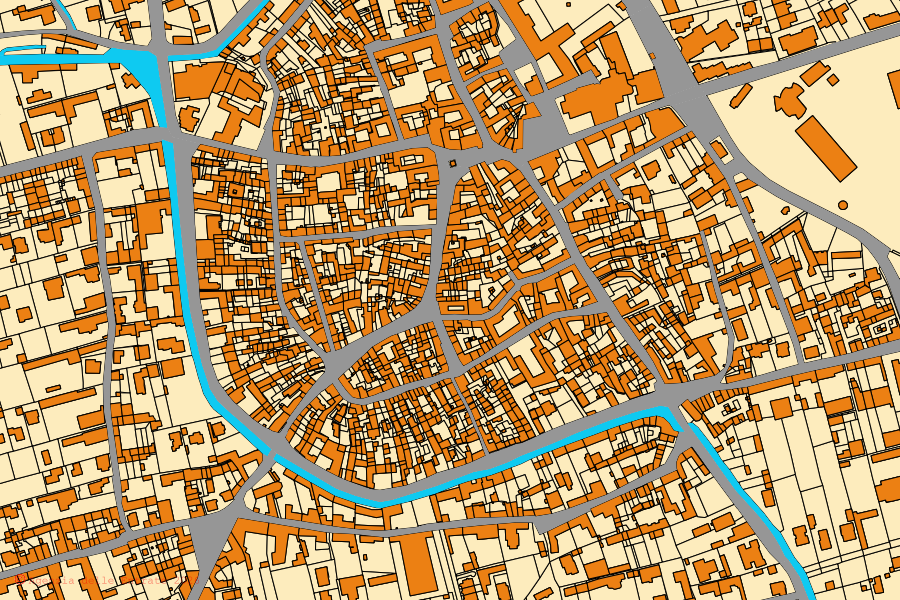 Mappa catastale del centro di Cerano: particelle e fabbricati, cartografia Agenzia delle Entrate