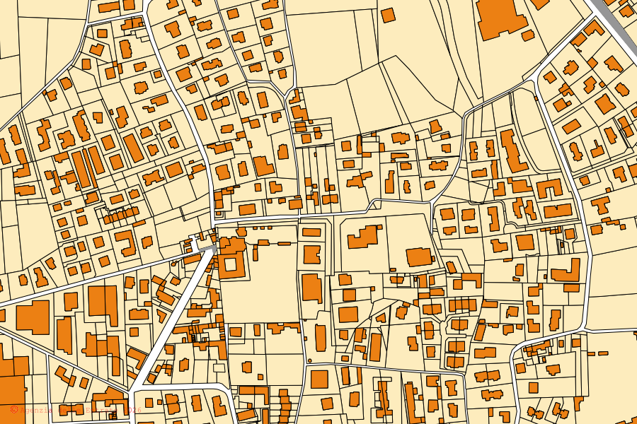 Mappa catastale del centro di Cermenate: particelle e fabbricati, cartografia Agenzia delle Entrate