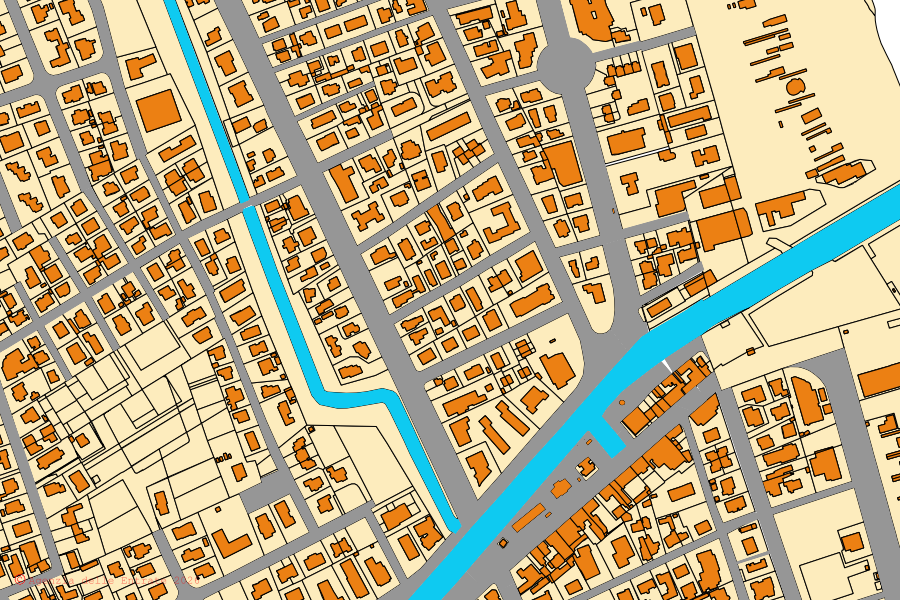 Mappa catastale del centro di Cervia: particelle e fabbricati, cartografia Agenzia delle Entrate