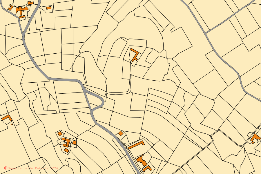 Mappa catastale del centro di Cessole: particelle e fabbricati, cartografia Agenzia delle Entrate