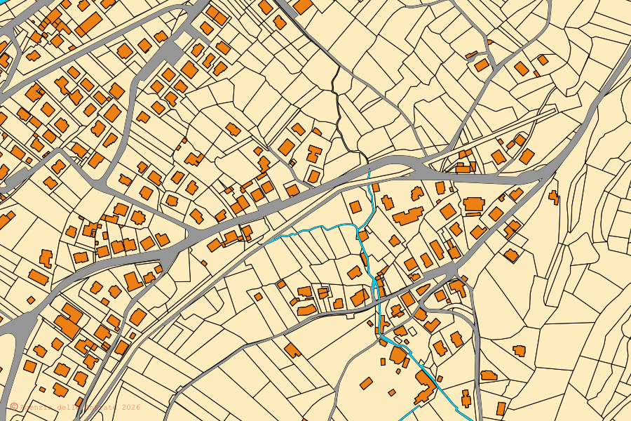 Mappa catastale del centro di Ceto: particelle e fabbricati, cartografia Agenzia delle Entrate