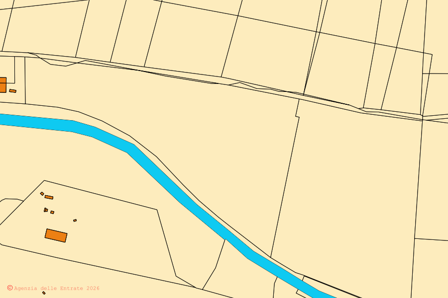 Mappa catastale del centro di Chieuti: particelle e fabbricati, cartografia Agenzia delle Entrate