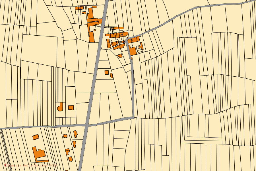 Mappa catastale del centro di Ciconio: particelle e fabbricati, cartografia Agenzia delle Entrate