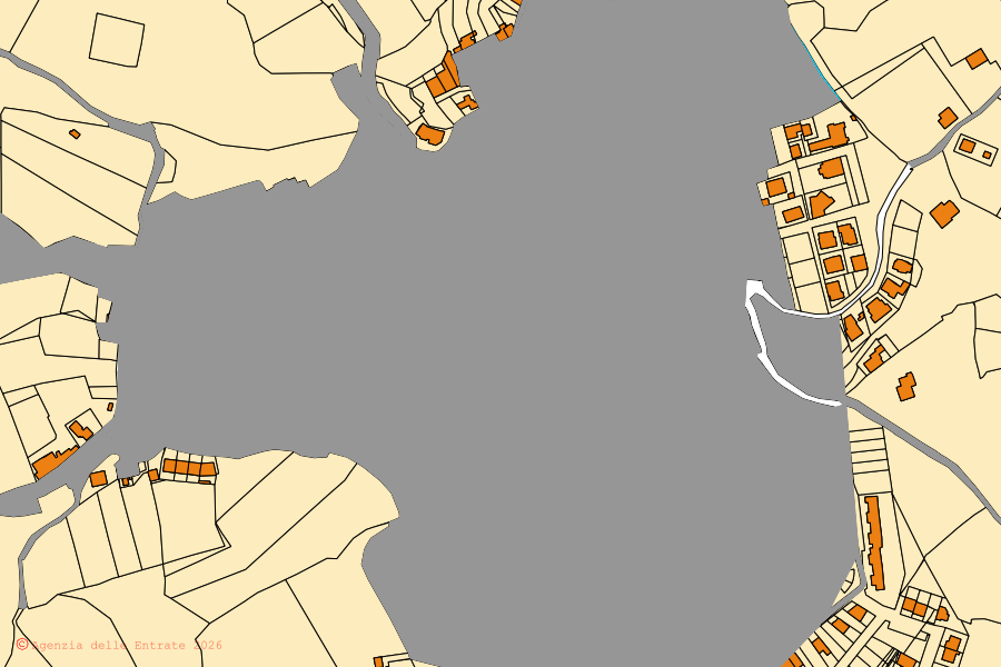 Mappa catastale del centro di Codrongianos: particelle e fabbricati, cartografia Agenzia delle Entrate