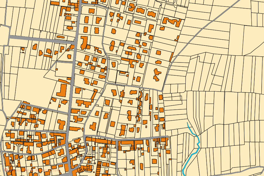 Mappa catastale del centro di Cogliate: particelle e fabbricati, cartografia Agenzia delle Entrate