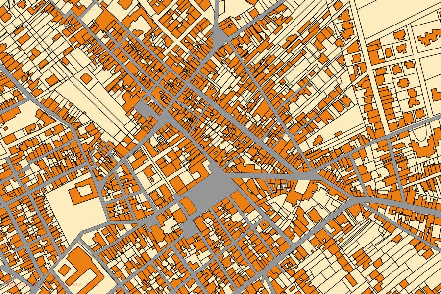 Mappa catastale del centro di Collepasso: particelle e fabbricati, cartografia Agenzia delle Entrate