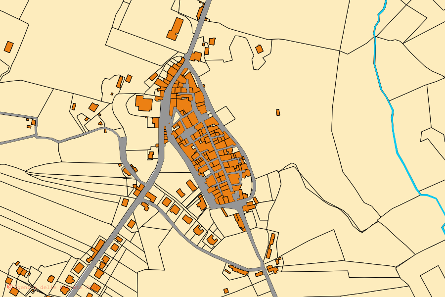 Mappa catastale del centro di Collevecchio: particelle e fabbricati, cartografia Agenzia delle Entrate