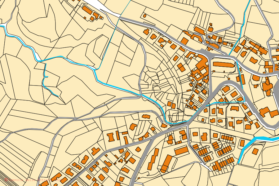 Mappa catastale del centro di Colverde: particelle e fabbricati, cartografia Agenzia delle Entrate
