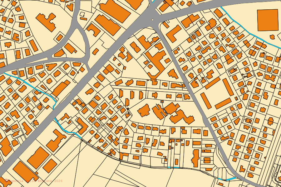 Mappa catastale del centro di Conegliano: particelle e fabbricati, cartografia Agenzia delle Entrate