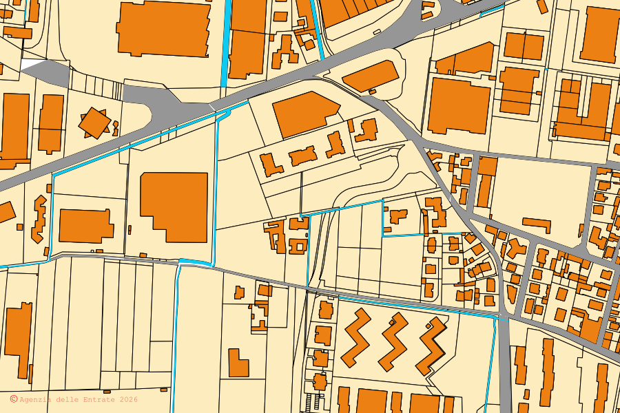 Mappa catastale del centro di Corbetta: particelle e fabbricati, cartografia Agenzia delle Entrate