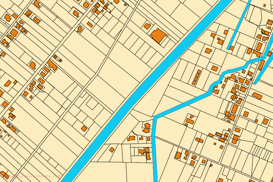 Mappa catastale del centro di Corigliano-Rossano: particelle e fabbricati, cartografia Agenzia delle Entrate
