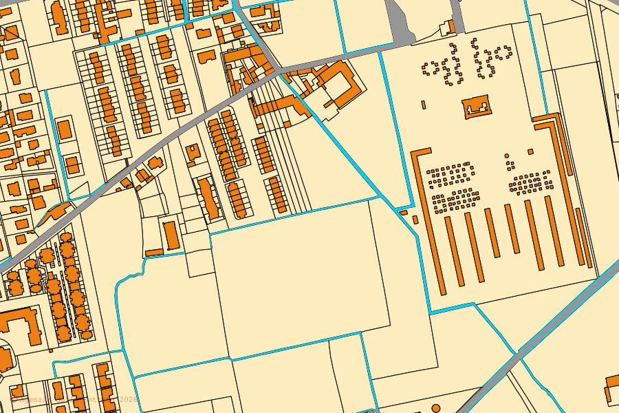 Mappa catastale del centro di Crema: particelle e fabbricati, cartografia Agenzia delle Entrate