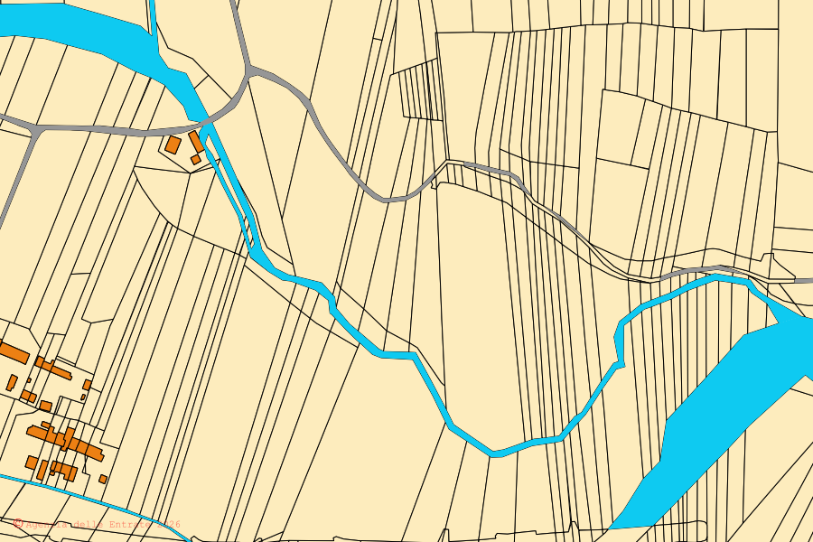 Mappa catastale del centro di Crescentino: particelle e fabbricati, cartografia Agenzia delle Entrate