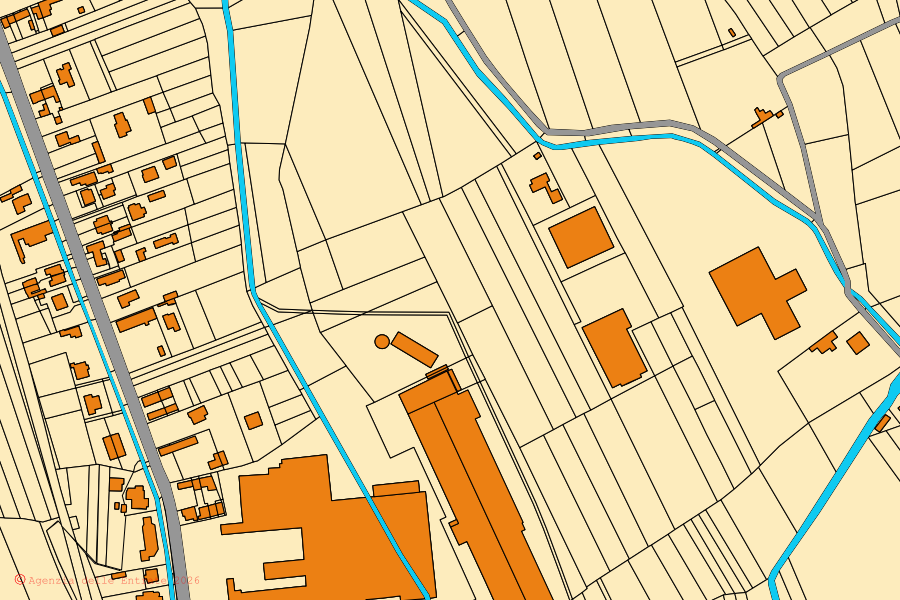Mappa catastale del centro di Cressa: particelle e fabbricati, cartografia Agenzia delle Entrate