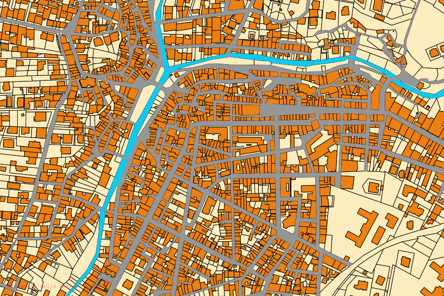 Mappa catastale del centro di Crispiano: particelle e fabbricati, cartografia Agenzia delle Entrate
