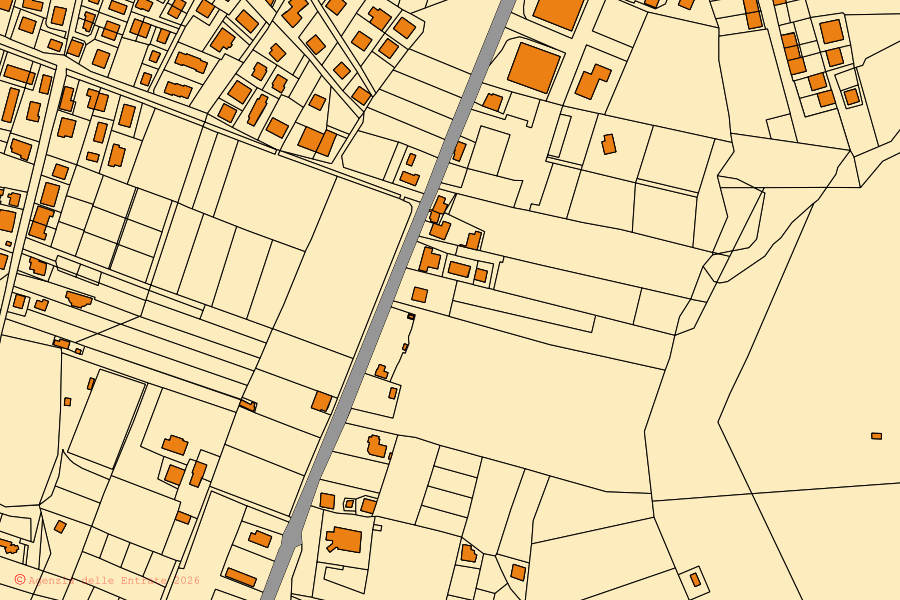 Mappa catastale del centro di Crosia: particelle e fabbricati, cartografia Agenzia delle Entrate