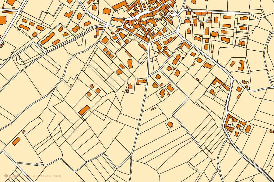 Mappa catastale del centro di Crosio della Valle: particelle e fabbricati, cartografia Agenzia delle Entrate