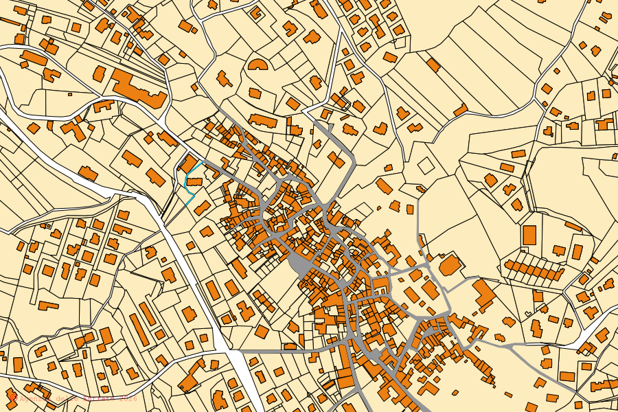 Mappa catastale del centro di Cunardo: particelle e fabbricati, cartografia Agenzia delle Entrate